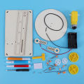 DIY Kids Creative Assembled Wooden Electric Plotter Kit Model Automatic Painting Drawing Robot Science Physics Experiment Toy. 