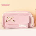 3 Layers Pencil Case Large Capacity Pen Bag Kawai Simple Style Pencil Pouch School Office Stationery Organizer Supplies. 