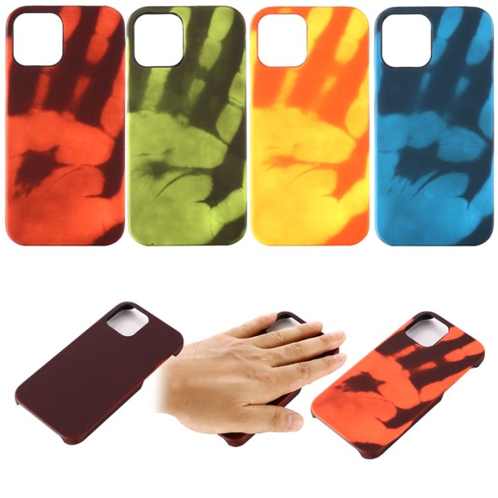 【2023NEW】Color Change Phone Case For iPhone 14 Plus Thermal Induction Temperature Sensing Heat Sensitive PU Back Cover 11 12 13 14 Max