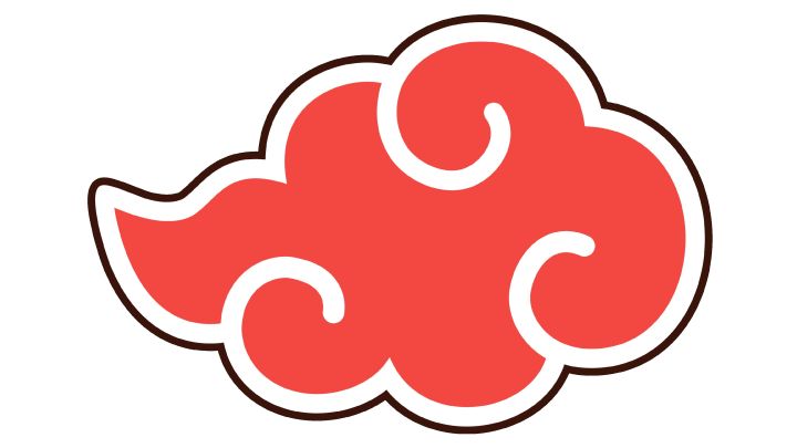 Akatsuki Logo Sticker - 3 inch x 2 inch - Sticker for Laptop - Sticker for Mobile
