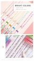 Multicolor Highlighter Curve Wavy Line Mark Drawing Line Notebook Border Linear Roller Pen Pattern Outline Curve Pen Hand-Written Newspaper Notes (Multicolor). 
