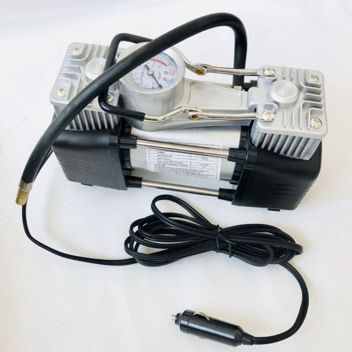 Air Compressor Tire Infiltrator, Portable Car Air Compressor With Instrument Multi-Function Car Air Pump, With 3 Nozzle Adapters, Suitable For Car Tires, Bicycles, Trucks
