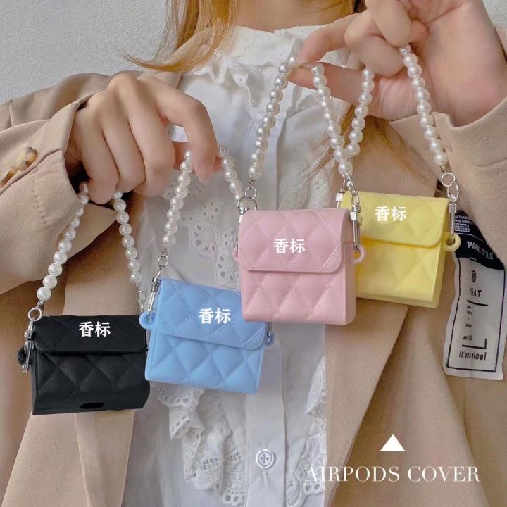 Chanel-style bags AirPods Pro1 Generation 2 Generation 3 Silicone Protective Case for Apple Earphone Case Bluetooth Case