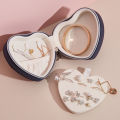Heart-Shaped Creative Jewelry Storage Box Earrings Bracelet Necklace Organizer. 