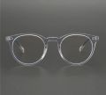 Round Shape White Transparent Glasses Frame for Men Women Unisex. 