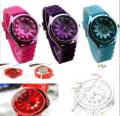 Electroplating Silicone Watch Electroplating Color Shell Watch Color Tv Hand Watch. 