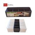 Drawer Organizer – Durable Plastic Storage Box with 4 Compartments for Kitchen, Closet, Office, or Bathroom – Space-saving Partition Divider for Drawers – Compact Multi-purpose Organizer for Makeup, Stationery, and space saver – 26.2 x 9 x 7.5 cm. 