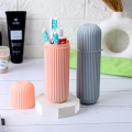 Travel Toothbrush Holder Case Set | Portable Toothbrush & Toothpaste Storage Box with Cup | Multicolor Travel Toothbrush Kit | Camping, School, Office & Business Trip Organizer | Kids, Men & Women. 