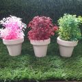 Set of 3 Flower Pots Home Decor Living Room Artificial Plant Pot Desktop Potted Ornaments Plastic Garden Flower Pot for Home. 