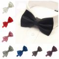 Men Bowtie For Mens Bow tie Solid Bowties Black Bowtie Gold Bow Tie Red Green Pink Blue White Bow Ties Men Classic. 