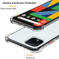 For Google Pixel 4 XL Back Cover Shockproof Transparent Soft TPU Silicone Protector Phone Case with Shock Absorption Bumper Corners. 