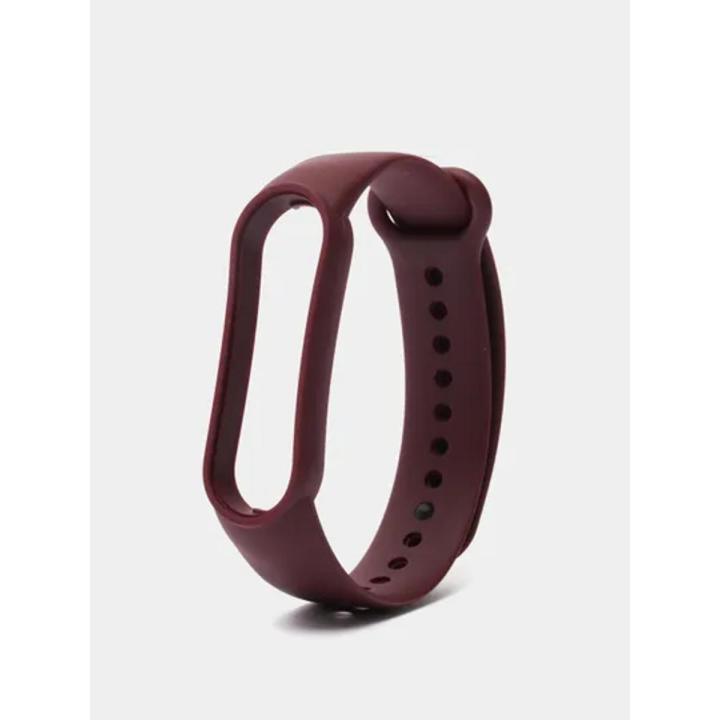 High Quality MI Band 3 and MI Band 4 Strap - Burgundy, Maroon, Deep Red (Updated Stock With Metal Button And Better Quality) By IAR Collections