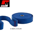 Bend wrap 3 Meter Heat Wrap for Silencer Motorcycle, Cars Black Exhaust Pipe Heat Insulation Anti-heat Cloth Universal Motorbike Scooter Motor Exhaust Pipe, Glass Fiber Particle Cloth Hot Insulation Wrap Roll - Blue. 
