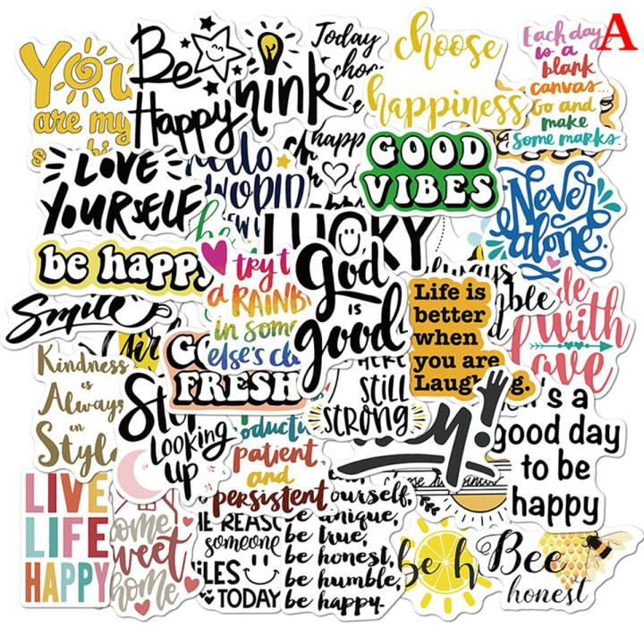 50pcs Motivational Waterproof Vinyl Stickers for Water Bottle ...