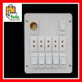 Electric Extension Board Wall Electric Board High Quality PVC Box & Fibar Sheet Piano Switch Sockets (12 Points). 