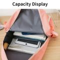 4pcs/set College Student  Fashion School Backpack Multiple Pockets Large Capacity  school bag Canvas Casual for Teenage Girls. 