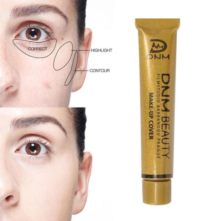 DNM Face Concealer Cream High Covering Contour Foundation Full Cover Waterproof Long Lasting Lip Face Makeup Pores Cosmetic