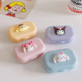 Sanrioed Kawaii Anime Kuromi My Melody Cinnamoroll Contact Lens Case Travel Kit Easy Carry Mirror Lenses Box Container Gift. 