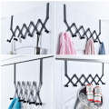 6 OVER THE DOOR HOOKS Expandable WASH ROOM COAT HANGER CLOTHES TOWEL STORAGE. 