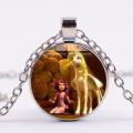 Mia And Me Cartoon Necklace Horse And Anime Poster Crystal Long Chain Jewelry For Kids Party Theme. 