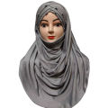 Modern Ready to wear  Gray parls hijab. 
