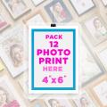 Pack of 12 Photos Customized Photo Print, Full HD, Best Print Quality, Polaroids Image Print High Glossy and Luster photo size 4 x 6 inches, 4R. 