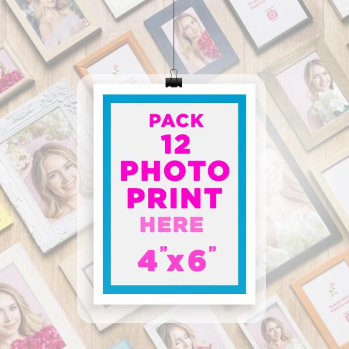 Pack of 12 Photos Customized Photo Print, Full HD, Best Print Quality, Polaroids Image Print High Glossy and Luster photo size 4 x 6 inches, 4R