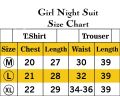 BROWN TEDDY BEAR PRINTED LADIES NIGHT DRESSES FOR GIRLS & WOMENS ( TLF 33). 