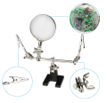 Helping Hand with Magnifier 2.5x Soldering Magnifying Glass Soldering Station Third Hand Soldering Tool. 