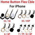 Menu Home Button Key With Flex Cable Touch ID Fingerprint Sensor For iPhone 5S 6 6P 6S 7 7P 8 Plus Homebutton Repair Replacement. 