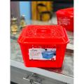 Multipurpose Vanity / Fruits & Vegetables Basket With Lid (Large Size)  Large: 9.5 Inch Length x 9.5 Inch Width x 6 Inch Height. Random Colors. 