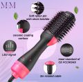 3-in-1 Hair Dryer Brush - One Step Hot Air Brush for Women - Hair Straightener, Curler & Volumizer | Ionic Blow Dryer & Hot Air Brush for Women | Best Hair Styling Tool in Pakistan - Hair Straightener Comb for Drying - Hair Dryer Styler by Momo & Meshi. 