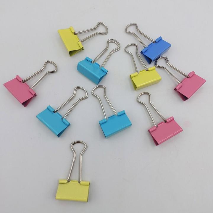 MULTICOLORS 2 INCH SIZE BINDER CLIPS ( PACK OF 10 )