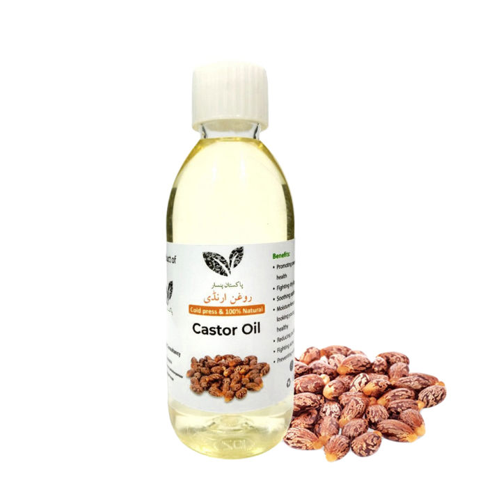Castor Oil Cold Pressed - 60 ml -  Pakistan Pansar 100% Pure Organic & Natural For DIY Skin & Hair Recipes
