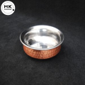 Copper Serving Handi | Shahi Copper Handi Serving Dish | Hammered Design with Steel Outer Layer – Available in Different Sizes, Real Copper Pot for Serving, Premium Tableware for Special Occasions" | Shahi  Dish. 