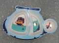 Melamine Kids Plate Section Multicolor with attractive Prints for Boys and Girls| Food Serving. 