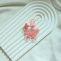 Acrylic Butterfly Key Chain Pendant With Bell Schoolbag Hanging Jewelry KELONG. 