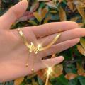 Trendy Korean Minimalist Butterfly Choker Necklace Locket Luxury Jewelry For Women with Snake Bone Chain, Adjustable Shiny Chain Stainless Steel Necklace, Vintage Butterfly Necklace Aesthetic Charms Choker Jewelry Accessories for Gifts by HACHEM MALL. 