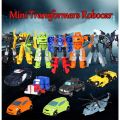 PinShang Kids Mini Optimus Prime Bumblebee Transformers Robot Toys Kid Megatron Ratchet Mirage Transformer Model Toy Car. 