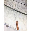Roti Seekha- Roti Seekhana- Roti Chimta-Roti Grill-Roti Jali- -Stainless Steel Roti Sekha with long  Wooden Handle(Multipurpose use). 