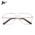 Pilot Double Bridge Anti Blue Light Glasses Men Women Vintage Computer Clear Glasses Prescription custom. 