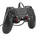 Excellent Quality USB Wired Controller for PS4 / PS4 Slim / PS4 PRO e PC (Windows 7/8/10) Dual Vibration Shock Joystick Gamepad (Black). 