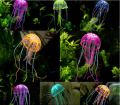 Pair of Aquarium Glowing Swim Effect Artificial Jellyfish Ornament Fish Tank Underwater Luminous Ornament Landscape Decoration. 