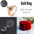 Crown Ring 100 Languages I Love You Projection Ring Couple Romantic Love Memory Jewelry For Your Loved Once Valentine Gift. 