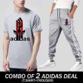 Summer Collection Deal Pack Of 2 Stripe Style T-Shirt And Trouser. 