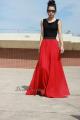 (Customized) BRANDED Red Long Chiffon Skirt (With Inner Malai Crepe) For Women, Skirt, Chiffon Skirt, long skirt, skirts for girls, long skirts for girls, long skirt, maxi skirt, skirts for women, ladies skirts,. 