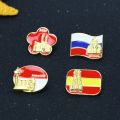 Spain Russia Turkey Singapore Flag Brooch Pins ES RU TR SG Barcelona Moscow Sivas Pins Demin Jacket Bag Pins Badge Jewelry Gift. 