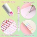 Curve Highlighter , Flownwing Flair Pens with Different Curve Shape Fine Tips, Colored Curve Pens Craft Pens for Scrapbook (Random Design). 