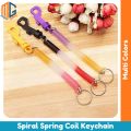 Spiral Spring Coil Keychain Anti-Lost Bungee Coil Cord | Durable Key Chain Ring for Men | Theftproof Key Holder for Bags, Belts & Accessories. 