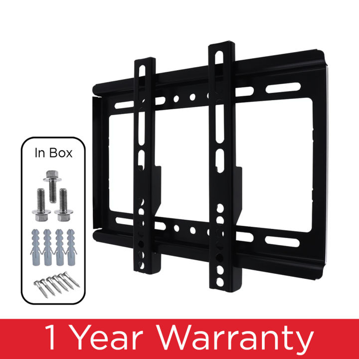 Energy - ENRG 14 inch To 42 Heavy Duty Metal Universal Lcd Led TV Wall Bracket Mount Stand Non-Movable With Screw And Bolts Black